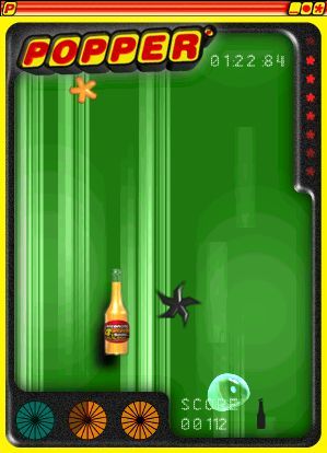 Popper (Windows) screenshot: This is one of the bottle breaking black stars