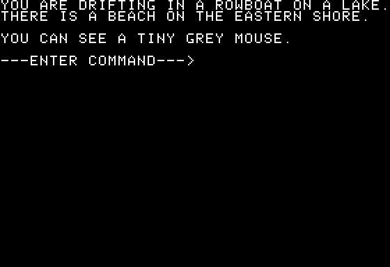 In Search of Dr. Livingston (Apple II) screenshot: Drifting off to Sleep