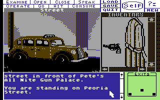 Deja Vu: A Nightmare Comes True!! (Commodore 64) screenshot: Taxi.