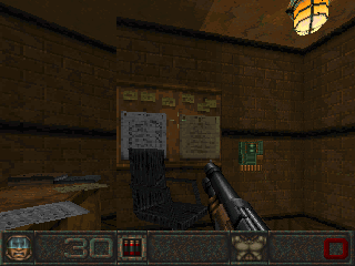 Chasm: The Rift (DOS) screenshot: Grab that access card