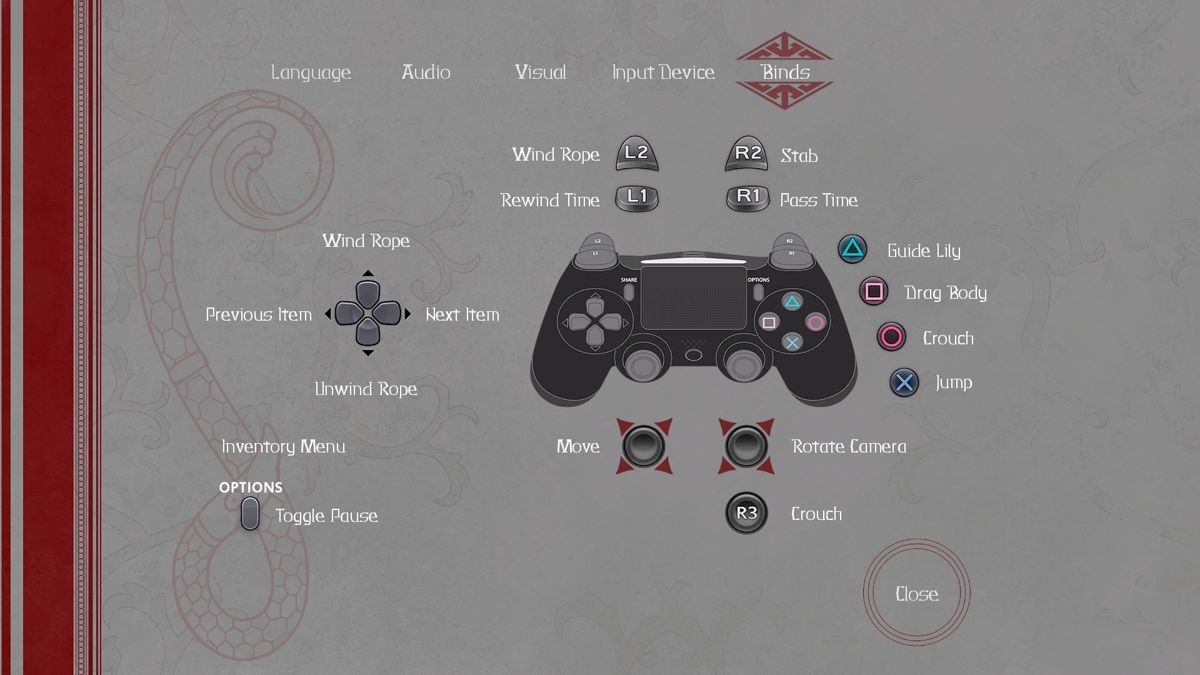Shadwen (PlayStation 4) screenshot: Gameplay controls