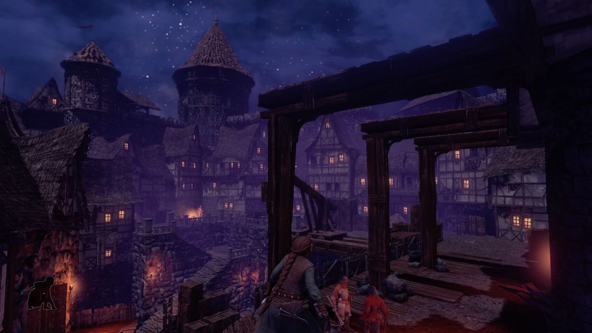 Shadwen (PlayStation 4) screenshot: Reaching upper town district