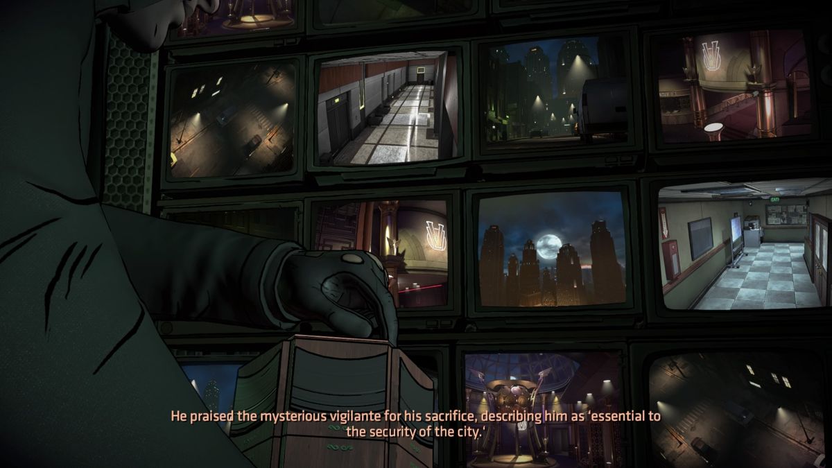 Batman: The Telltale Series - The Enemy Within: Episode 1 - The Enigma (PlayStation 4) screenshot: Riddler is watching the city through the hacked cameras