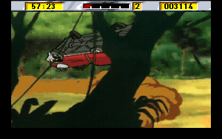 Cadillacs and Dinosaurs: The Second Cataclysm (DOS) screenshot: Crashing Animation