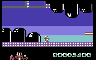 James Pond 2: Codename: RoboCod (Commodore 64) screenshot: Exploring the level.