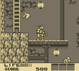 Teenage Mutant Ninja Turtles III: Radical Rescue (Game Boy) screenshot: Inside the fortress