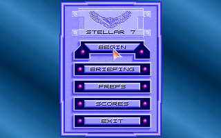 Stellar 7 (DOS) screenshot: Main menu (MCGA/VGA)