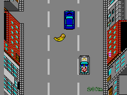 Ghostbusters (SEGA Master System) screenshot: Driving to Scene