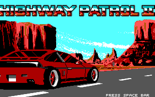 Highway Patrol II (DOS) screenshot: Title Screen (EGA)