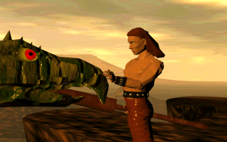 Dactylus (DOS) screenshot: And his bravest companion...