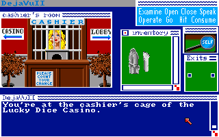 Déjà Vu II: Lost in Las Vegas (Amiga) screenshot: Blonde Cashier.