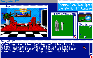 Déjà Vu II: Lost in Las Vegas (Amiga) screenshot: Hotel lobby.