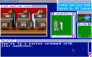 Déjà Vu II: Lost in Las Vegas (Amiga) screenshot: Slot machine.