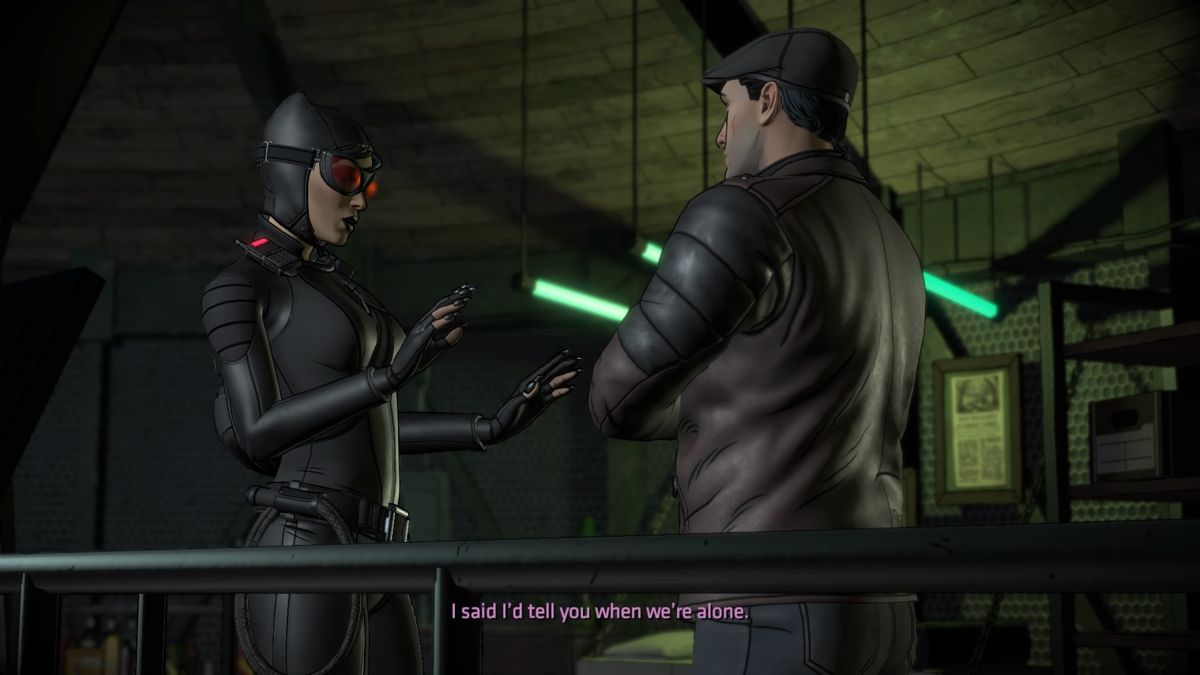 Batman: The Telltale Series - The Enemy Within: Episode Three - Fractured Mask (PlayStation 4) screenshot: Some things are better said in private