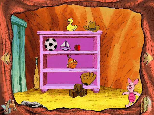 Disney's Animated Storybook: Winnie the Pooh and the Honey Tree (Windows) screenshot: The first mini-game.