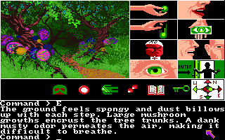 Tass Times in Tonetown (Amiga) screenshot: Mushrooms.