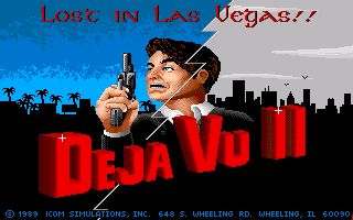 Déjà Vu II: Lost in Las Vegas (Amiga) screenshot: Title screen.