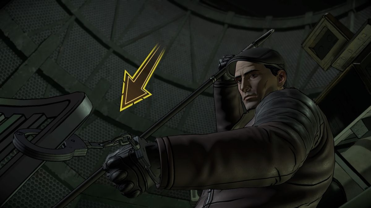 Batman: The Telltale Series - The Enemy Within: Episode Three - Fractured Mask (PlayStation 4) screenshot: Taking of the cuffs with a single swift strike