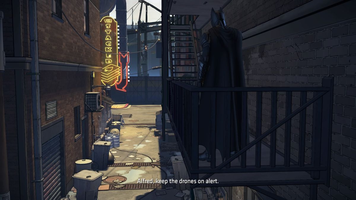 Batman: The Telltale Series - The Enemy Within: Episode Three - Fractured Mask (PlayStation 4) screenshot: Waiting for John to arrive
