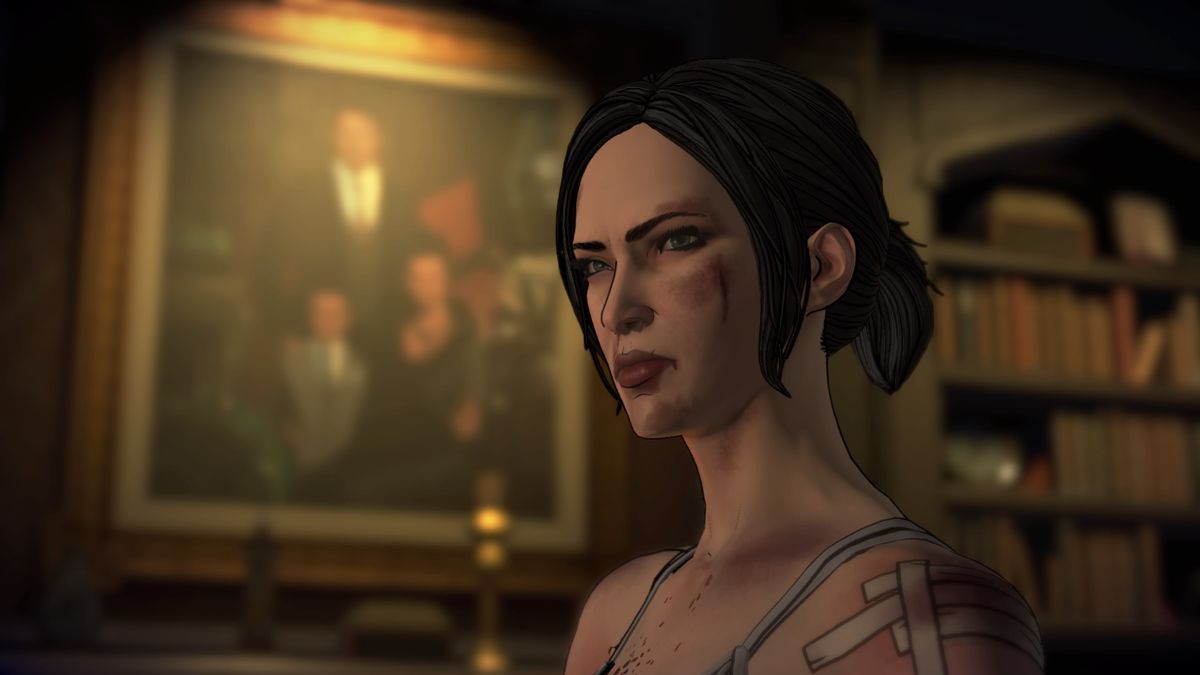 Batman: The Telltale Series - The Enemy Within: Episode Three - Fractured Mask (PlayStation 4) screenshot: Selena barely escaped the police since Bruce didn't warn her