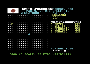 Tsushima (Commodore 64) screenshot: Your orders?