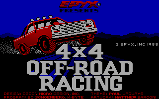 4x4 Off-Road Racing (DOS) screenshot: Title screen