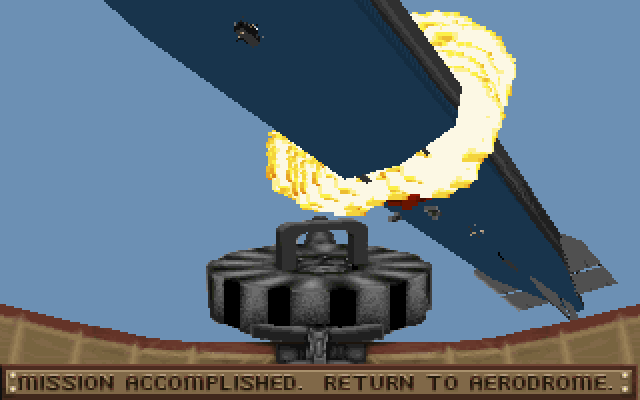 Wings of Glory (DOS) screenshot: Lewis gun camera