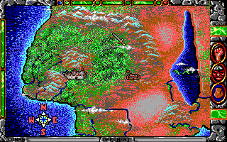 Conan: The Cimmerian (DOS) screenshot: World map (EGA)