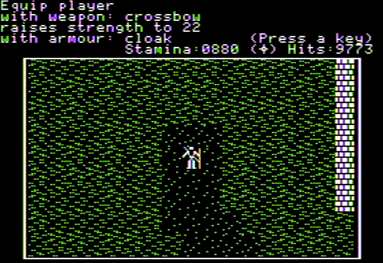 Wrath of Denethenor (Apple II) screenshot: Welcome to Town