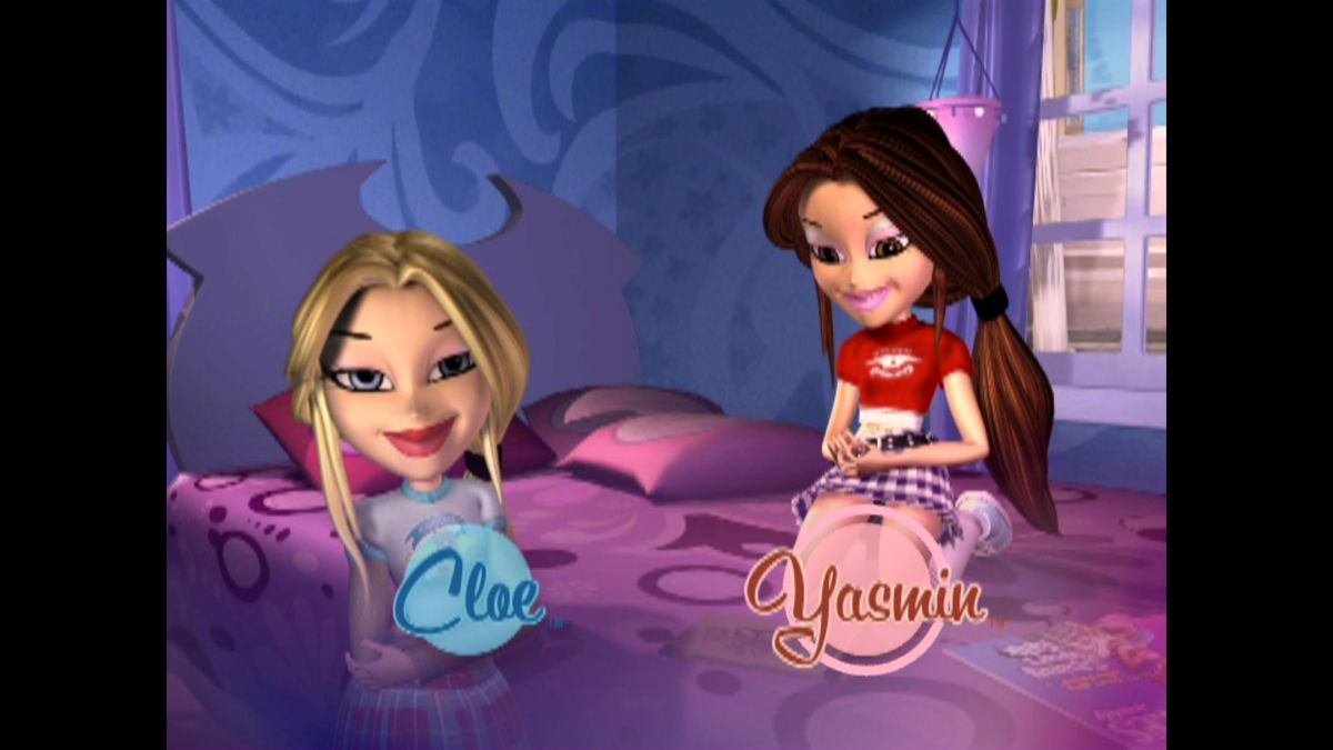 Bratz Glitz 'N' Glamour (DVD Player) screenshot: Amazin' Activities: Make-Over<br>Step one - select one of the girls