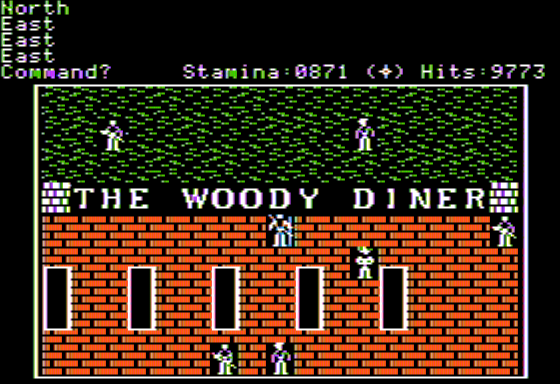 Wrath of Denethenor (Apple II) screenshot: The Woody Diner