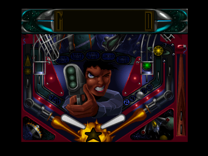 Slam Tilt (Amiga) screenshot: Ace of Spades Table (close)