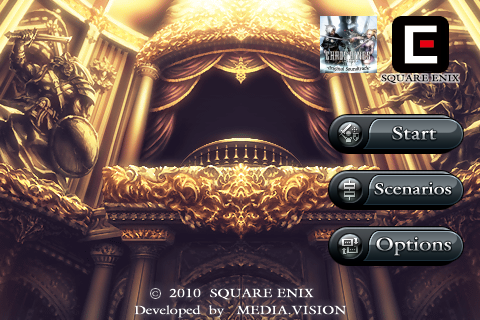 Chaos Rings (iPhone) screenshot: Main menu