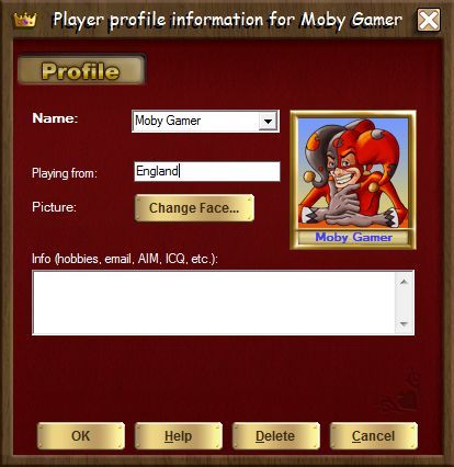 Championship Hearts All-Stars (Windows) screenshot: The first time the game loads it prompts the player for a name. v7.50