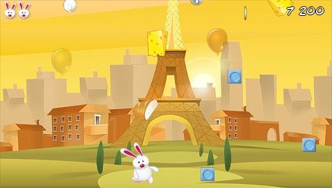 Bunny Dodge (PSP) screenshot: Try to get the bonus items.