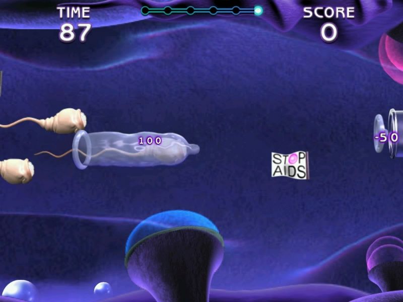 Catch the Sperm 2 (Windows) screenshot: Catch!