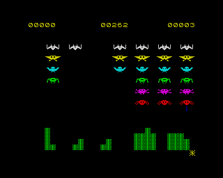 Screenshot of Base Invaders (ZX Spectrum, 1983) - MobyGames