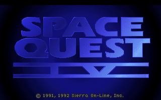 Space Quest IV: Roger Wilco and the Time Rippers (DOS) screenshot: Title screen A