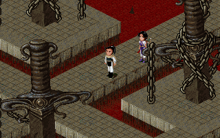 Xianjian Qixia Zhuan (DOS) screenshot: The Tower of Demon