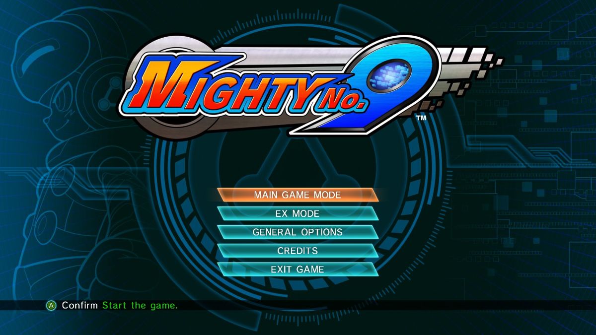 Mighty No. 9 (Windows) screenshot: Main menu