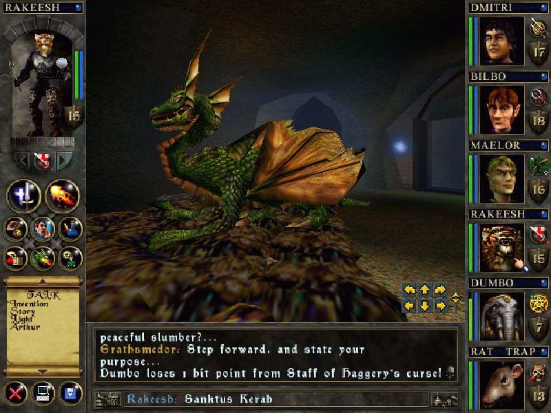 Wizards & Warriors (Windows) screenshot: Talking dragons make the best pets ... Just not this one