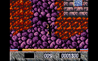 Elvira: The Arcade Game (DOS) screenshot: Long fall