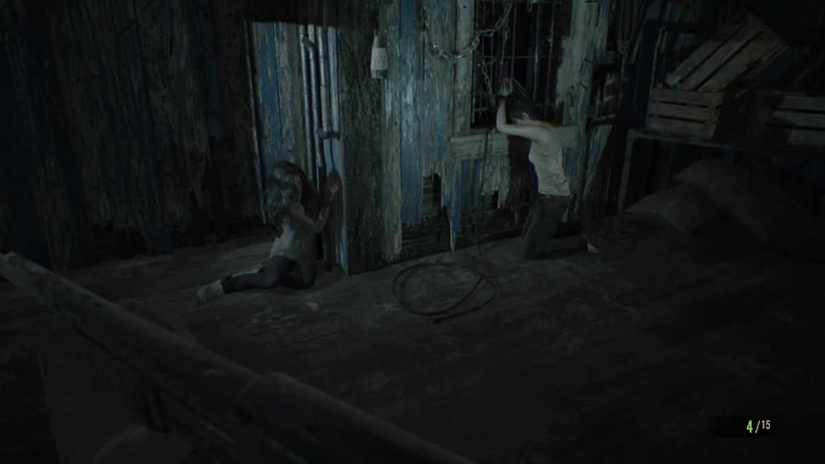 Resident Evil 7: Biohazard (PlayStation 4) screenshot: Finally reached Mia and Zoe... not to set them free and make a serum