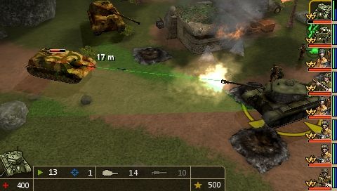 Legends of War: Patton's Campaign (PSP) screenshot: An MP tank battle in action