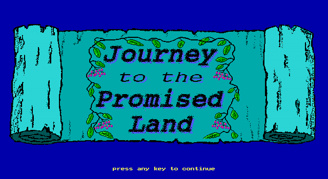 Journey to the Promised Land (DOS) screenshot: splash screen