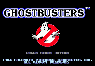 Ghostbusters (Genesis) screenshot: Title screen