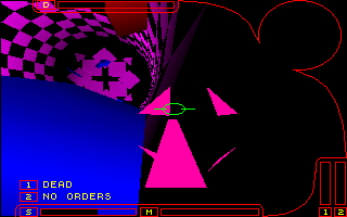 Cylindrix (DOS) screenshot: Almost dead