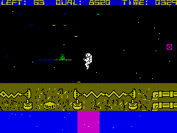 Future Games (ZX Spectrum) screenshot: Defender's style gameplay