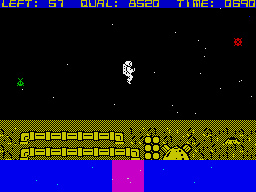 Future Games (ZX Spectrum) screenshot: Red cross - enemy too.