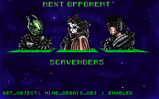 Cylindrix (DOS) screenshot: 1st opponent info